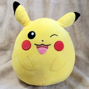 2023 Squishmallow 12” Winking Pikachu Pokemon Plush Kellytoy